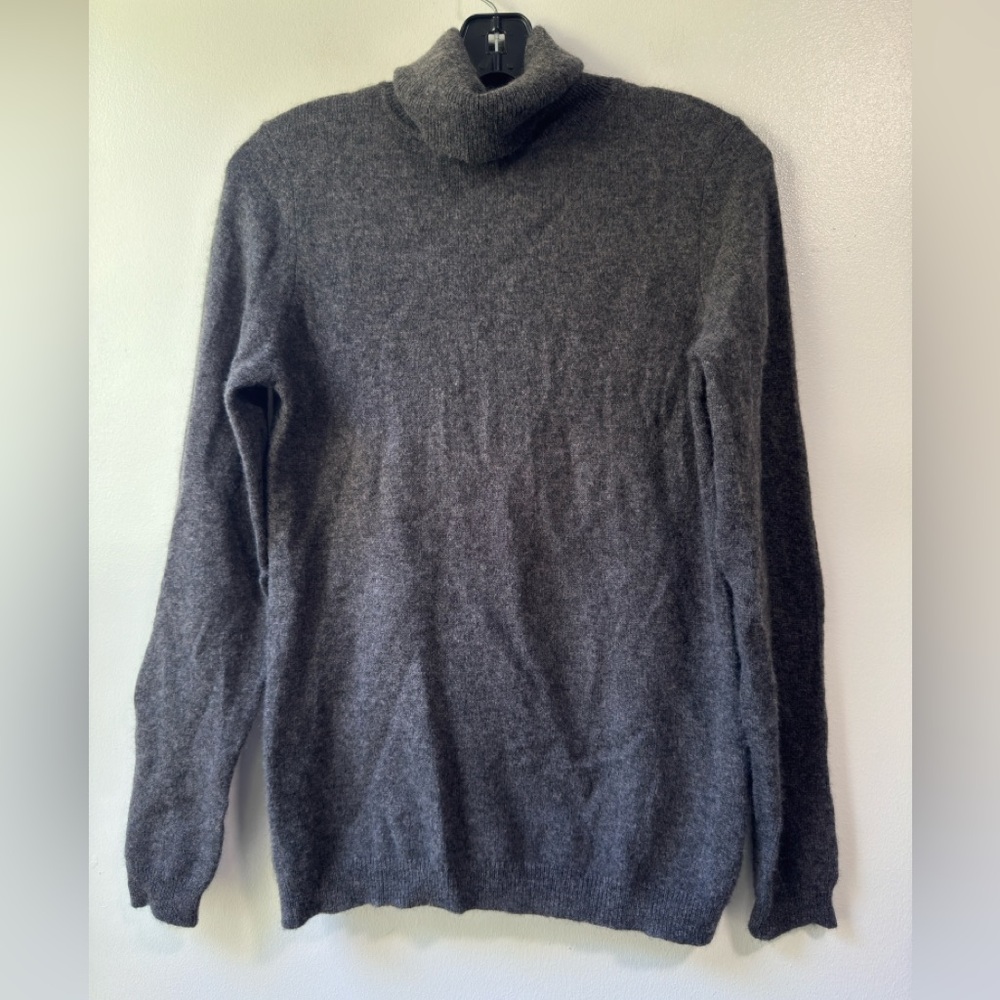 Charter Club Cashmere Charcoal Turtleneck Sweater